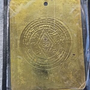 Gold Metal Talisman Pendant Card - Men Accessories Jewelry